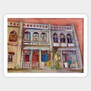 singapore shop houses Sticker